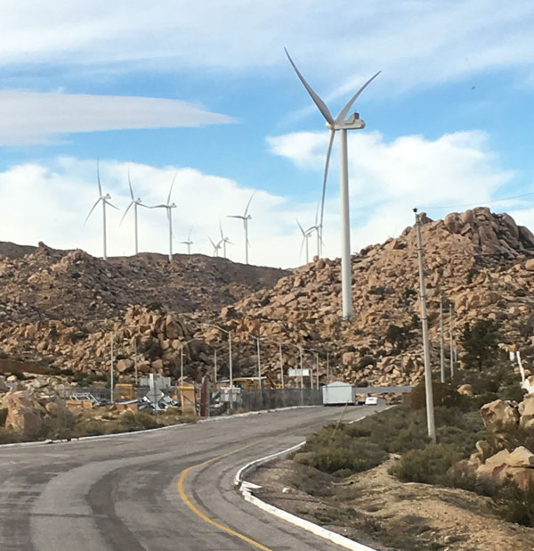 Mexican windmills export energy to San Diego.